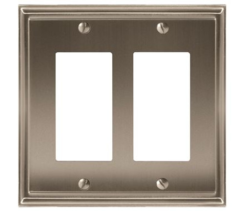 Amerock, Mulholland, 2 Rocker Wall Plate, Satin Nickel