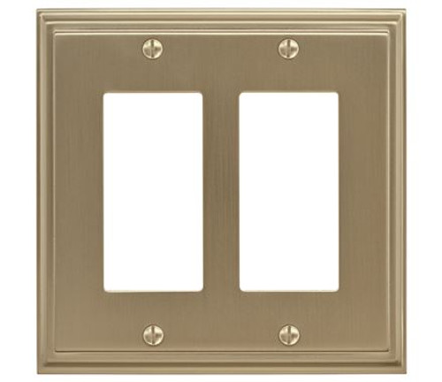 Amerock, Mulholland, 2 Rocker Wall Plate, Golden Champagne Amerock, Mulholland, 2 Rocker Wall Plate, Golden Champagne