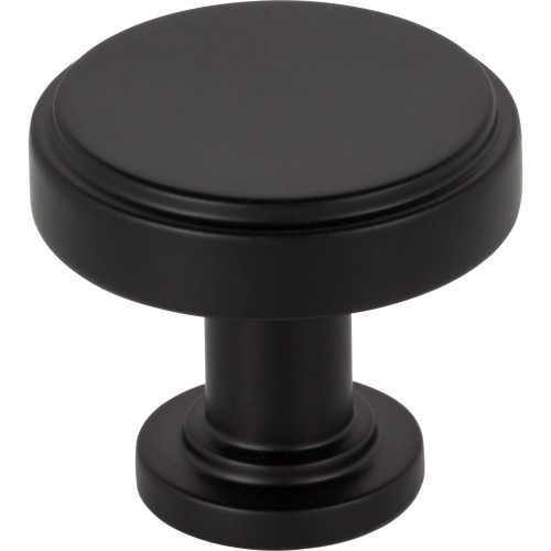 Jeffrey Alexander, Richard, 1 1/4" Round Knob, Matte Black