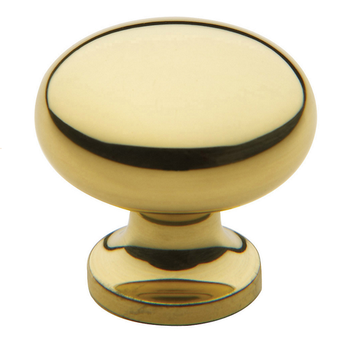 Baldwin, Classic, 1" Round Knob, Unlacquered Brass