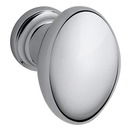 Baldwin, Oval, 1 1/8" Oval Knob, Polished Chrome