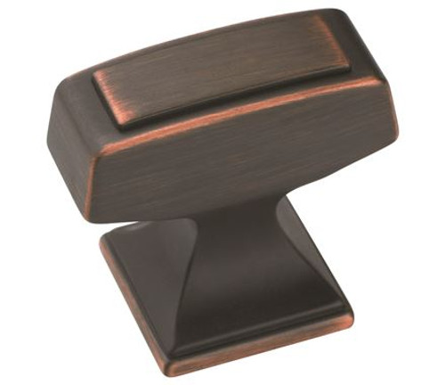 Amerock, Mulholland, 1 1/4" Rectangle Knob, Oil Rubbed Bronze