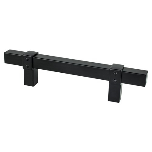 Berenson, Rivet Rebel, 3 3/4" (96mm) Bar Pull, Matte Black