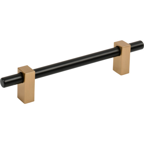 Jeffrey Alexander, Larkin 2, 5 1/16" (128mm) Bar Pull, Matte Black with Satin Bronze