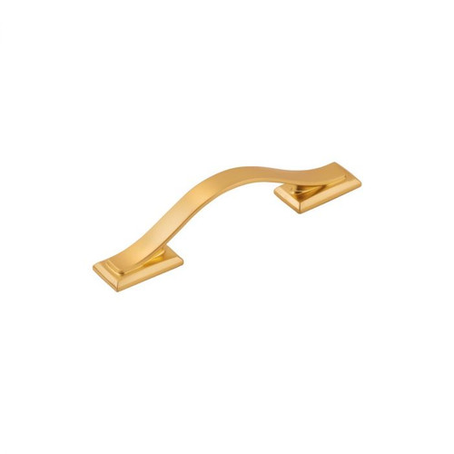 Belwith Hickory, Dover, 3" Curved Pull, Brushed Golden Brass