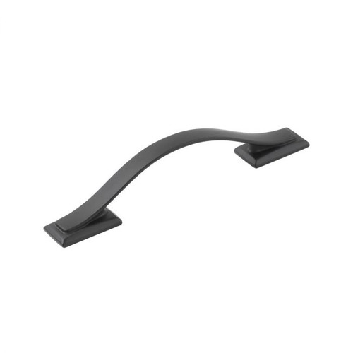 Belwith Hickory, Dover, 3 3/4" (96mm) Curved Pull, Matte Black