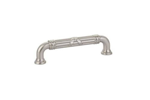 Emtek, Ribbon and Reed, 4" (102mm) Straight Pull, Satin Nickel