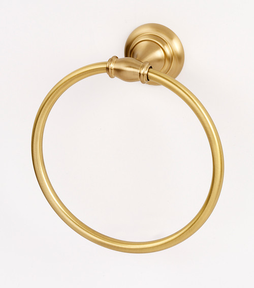 Alno, Charlie's Collection, Towel Ring, Satin Brass