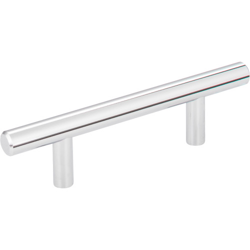 Elements, Naples, 3", 5 3/8" Total Length Bar Pull, Polished Chrome