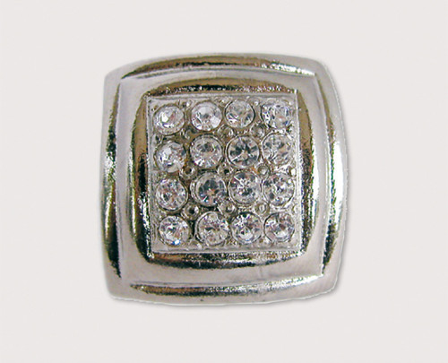 Emenee, Premier Collection, Radiance, 1" Large Rhinestone Square Rim Knob