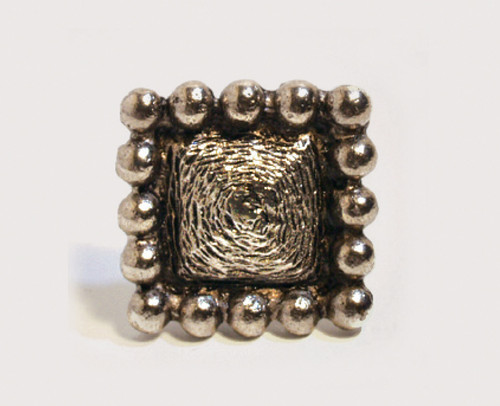Emenee, Premier Collection, Charisma, 1" Bead Edge Texture Small Square Knob