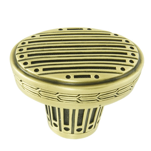 Edgar Berebi, Urban Metro, Saville, 1 9/16" Oval Knob, Burnish Brass