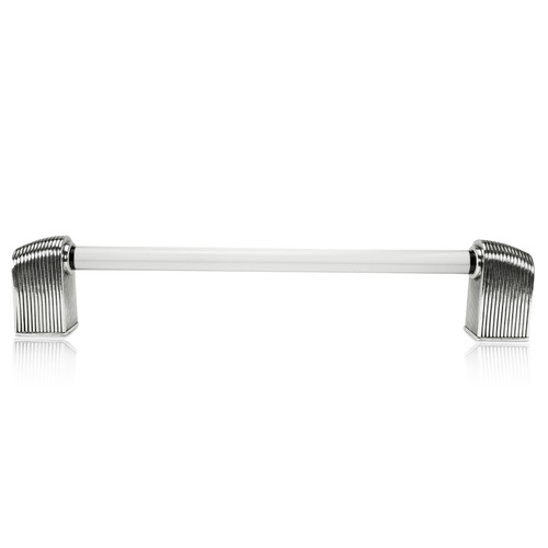 Edgar Berebi, Urban Metro, Oxford II, 14" Back to Back Set, Clear with Burnish Silver Plate