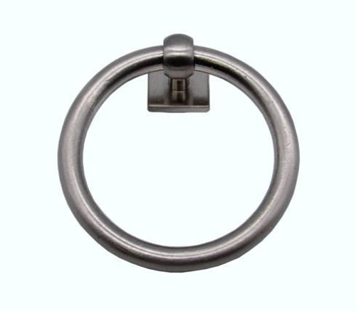 Buck Snort Lodge, Traditional 1 15/16" Ring Pull, Satin Nickel