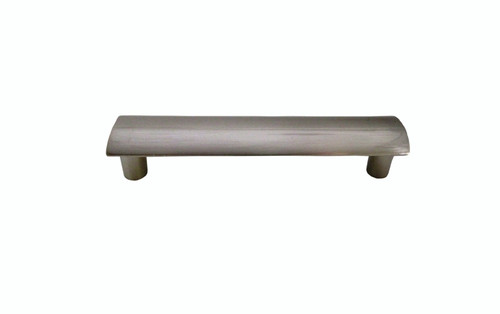 Buck Snort Lodge, Contemporary, Circle Slice 3 3/4" (96mm) Rounded Straight Pull, Satin Nickel