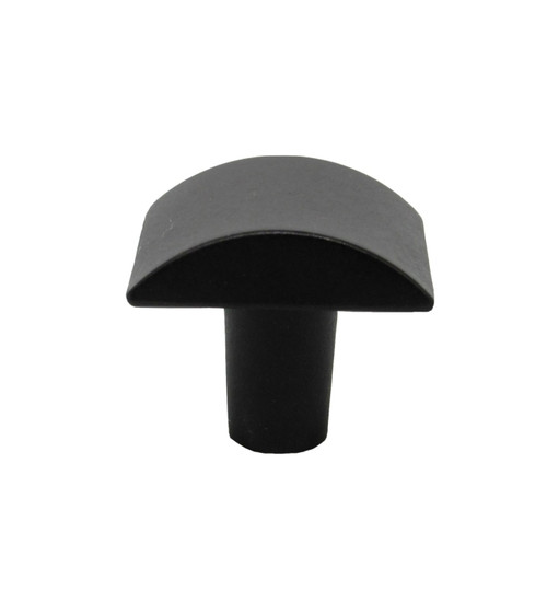 Buck Snort Lodge, Contemporary, Circle Slice 1" Rounded Square Knob, Oil Rubbed Bronze
