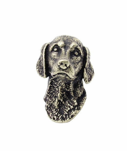 Buck Snort Lodge, Dogs, German Short Hair Knob, Brass Oxidized