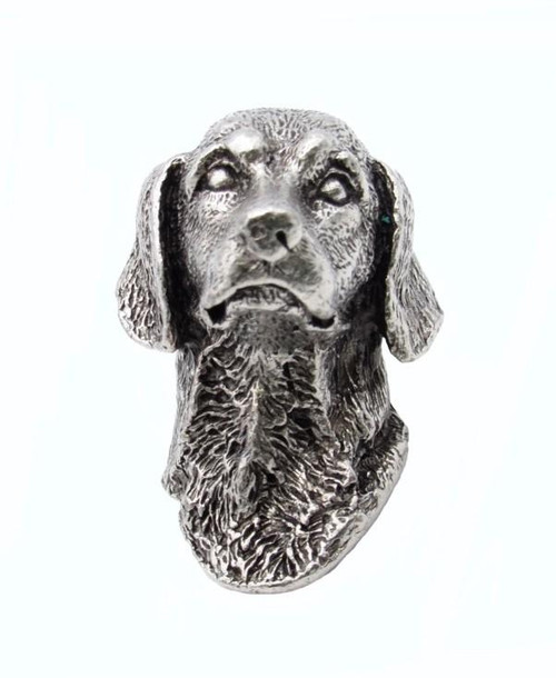 Buck Snort Lodge, Dogs, German Short Hair Knob, Pewter Oxidized