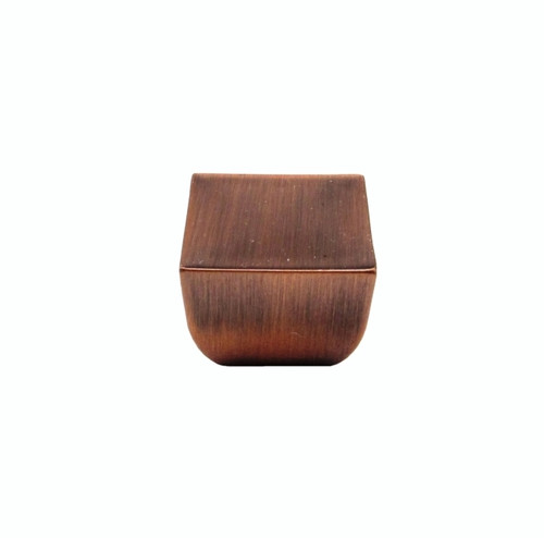 Buck Snort Lodge, Geometric, 13/16" Square Knob, Satin Copper Oxidized