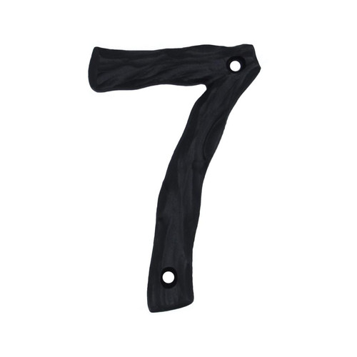 Buck Snort Lodge, House Numbers, 7, 4.5" Log House Number, Matte Black