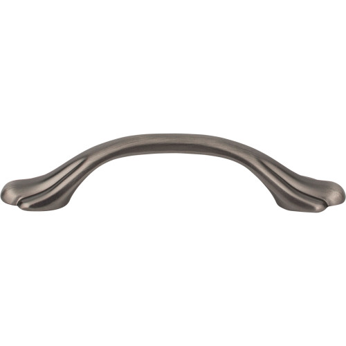Elements, Gatsby, 3" Curved Pull, Brushed Pewter