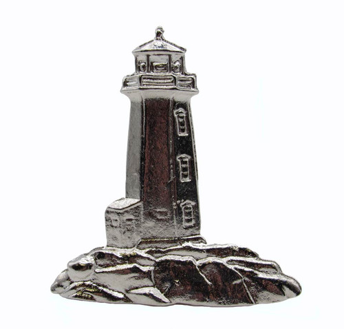 Buck Snort Lodge, Nautical, Stand Alone Lighthouse Knob, Nickel