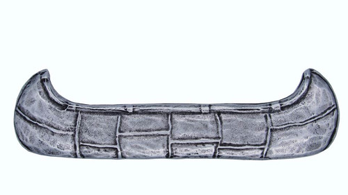 Buck Snort Lodge, Rustic and Lodge, 2 15/16" Canoe Pull, Pewter Oxidized