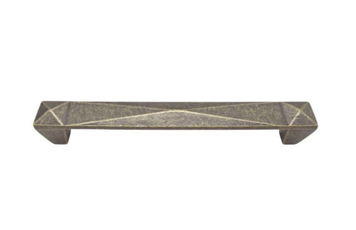 Buck Snort Lodge, Rustic and Lodge, 5" Pyramid Pull, Brass Oxidized