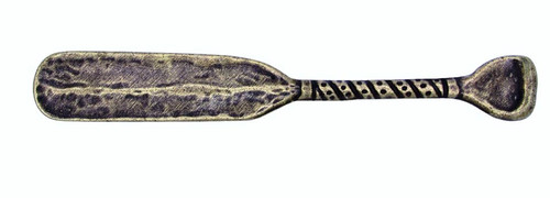 Buck Snort Lodge, Rustic and Lodge, 3" Wrapped Handle Canoe Paddle Pull, Brass Oxidized