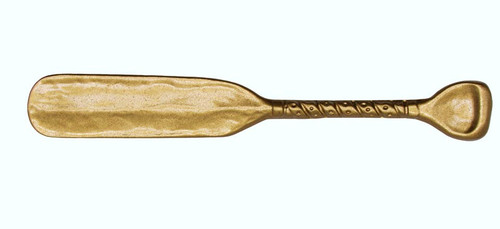 Buck Snort Lodge, Rustic and Lodge, 3" Wrapped Handle Canoe Paddle Pull, Lux Gold