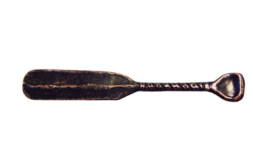 Buck Snort Lodge, Rustic and Lodge, 3" Wrapped Handle Canoe Paddle Pull, Oil Rubbed Bronze