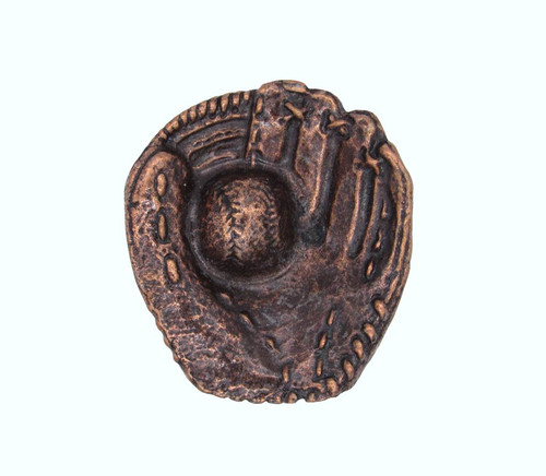 Buck Snort Lodge, Sports, Baseball Glove with Ball Knob, Copper Oxidized