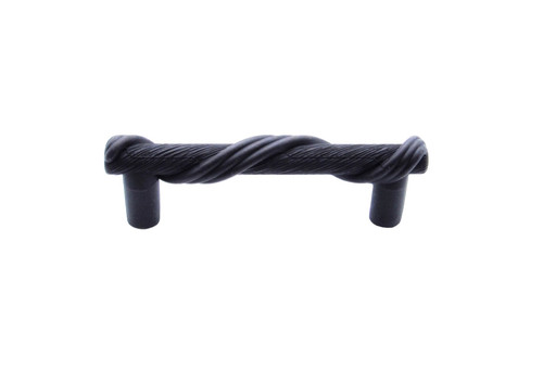 Buck Snort Lodge, Textured and Tied, 3" Wrapped Textured and Tied Straight Pull, Oil Rubbed Bronze