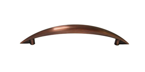 Buck Snort Lodge, Traditional and Modern, 3 3/4" (96mm) Modern Curved Pull, Satin Copper Oxidized