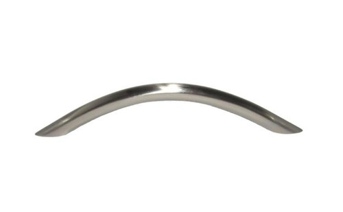 Buck Snort Lodge, Traditional and Modern, 5" Modern High Curved Pull, Satin Nickel