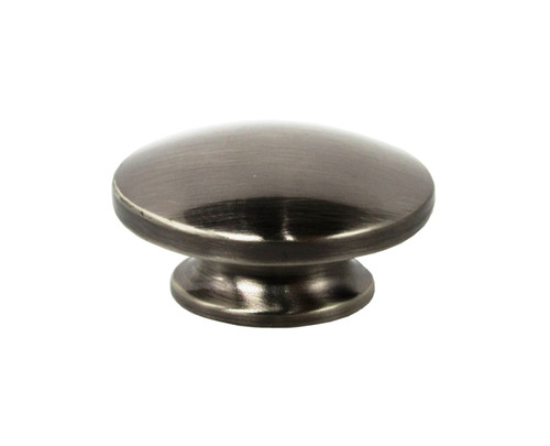 Buck Snort Lodge, Traditional and Modern, Small Oval Knob, Satin Nickel Oxidized