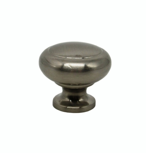 Buck Snort Lodge, Traditional and Modern, Small Smooth Raised Round Knob, Satin Nickel