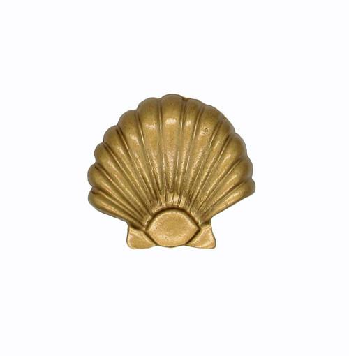 Buck Snort Lodge, Tropical and Coastal, Large Seashell Knob, Lux Gold