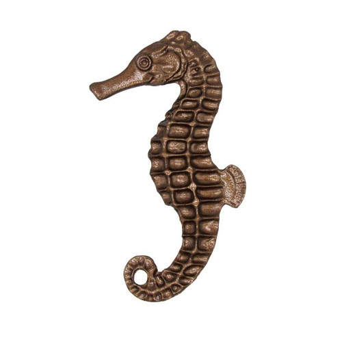 Buck Snort Lodge, Tropical and Coastal, Seahorse Facing Left Knob, Lux Bronze