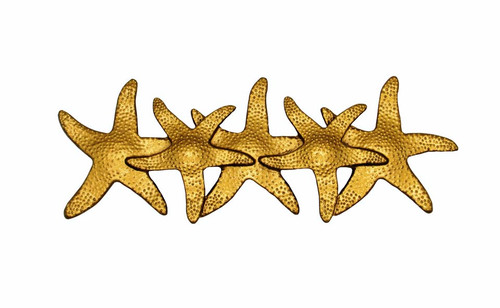 Buck Snort Lodge, Tropical and Coastal, 3" Starfish Pull, Lux Gold