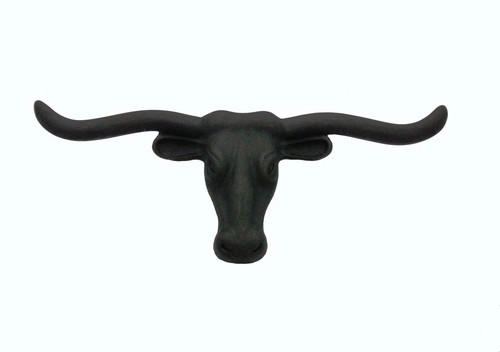 Buck Snort Lodge, Western, 1 5/8" Longhorn Pull, Oil Rubbed Bronze