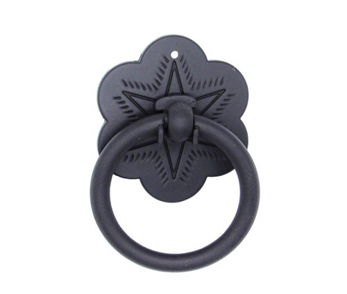 Buck Snort Lodge, Western, Star Ring Pull, Oil Rubbed Bronze