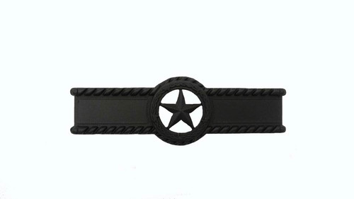Buck Snort Lodge, Western, 4 1/8" Star with Barbed Wire Straight Pull, Oil Rubbed Bronze