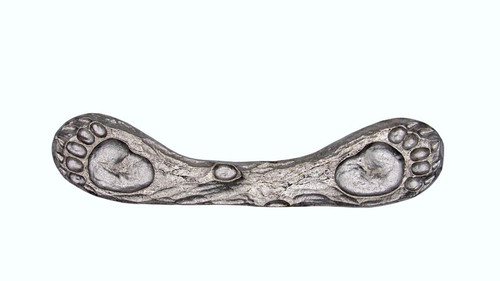 Buck Snort Lodge, Wildlife, 2 15/16" Dual Bear Track Pull, Nickel