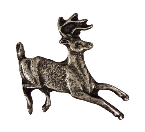 Buck Snort Lodge, Wildlife, Running Whitetail Knob, Pewter Oxidized