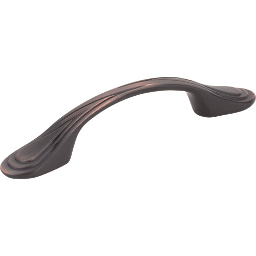 Elements, Westbury, 3" Curved Pull, Brushed Oil Rubbed Bronze