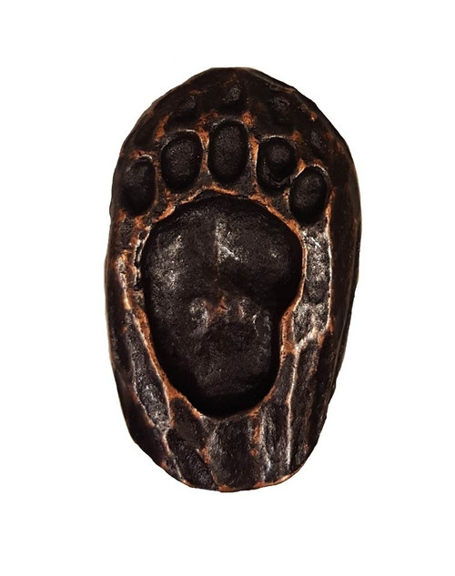 Buck Snort Lodge, Wildlife, Single Bear Track Facing Right Knob, Oil Rubbed Bronze