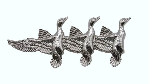 Buck Snort Lodge, Wildlife, 2 15/16" Triple Mallards Pull, Nickel