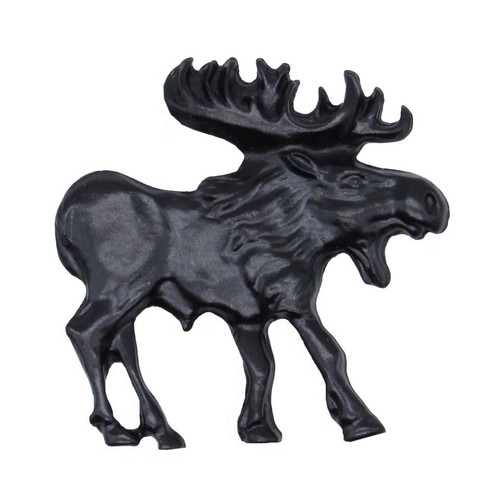 Buck Snort Lodge, Wildlife, Walking Moose Facing Right Knob, Matte Black