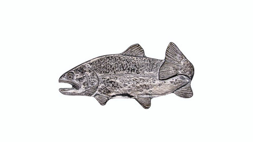 Buck Snort Lodge, Fish, Trout Facing Left Knob, Nickel